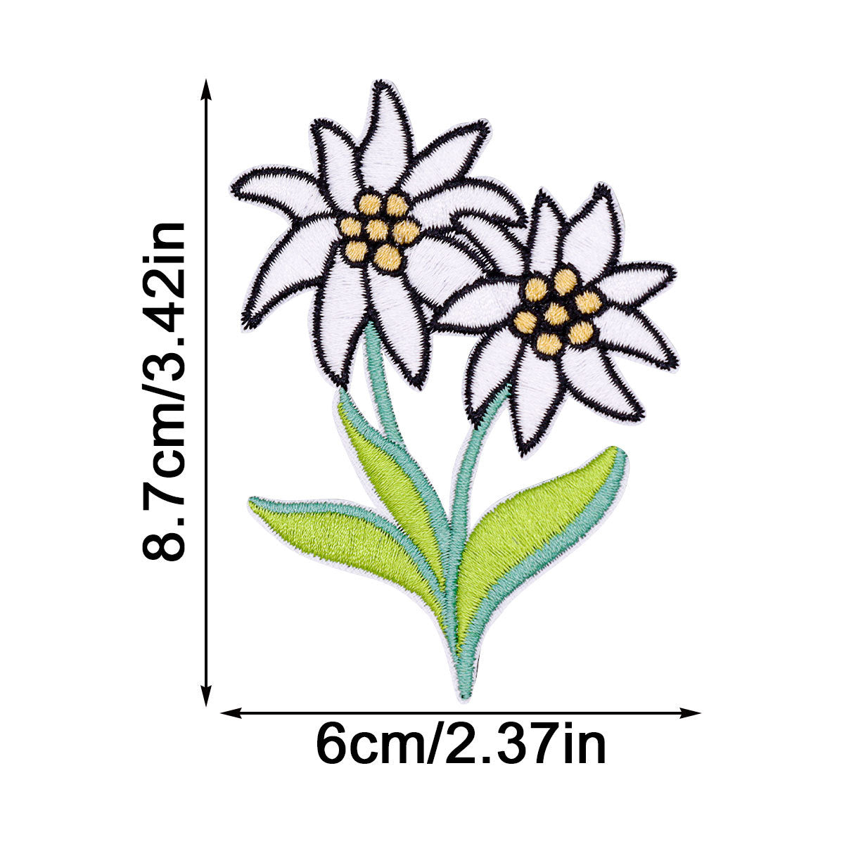 Wholesale Flower cloth patch no-sew German epaulette patch